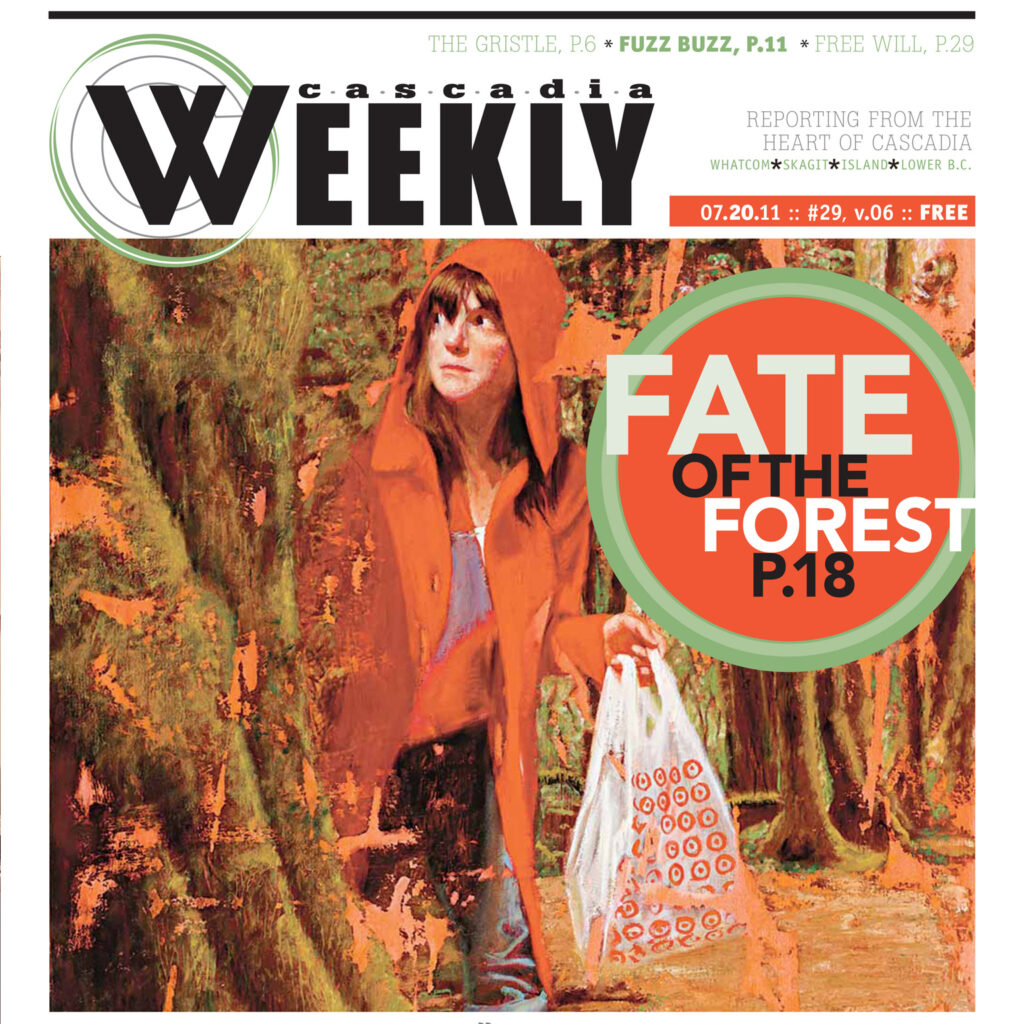 Cascadia Weekly Cover Featuring Deborah Scott Art Work Painting Consumption of Innocense