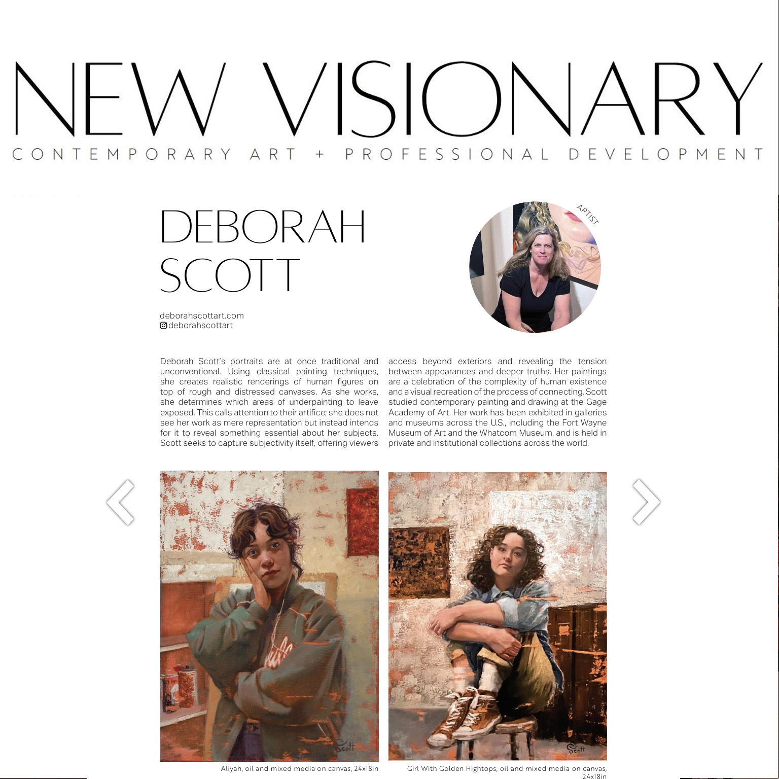 New Visionary Magazine Deborah Scott Art Feaeture