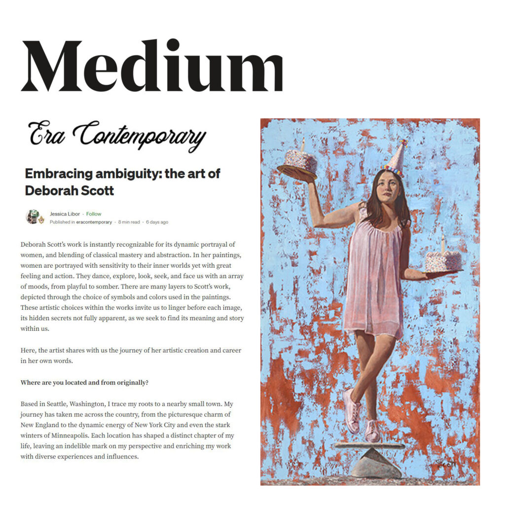 Deborah Scott Artist interview with Jessica Lund of Era Contemporary published in Medium